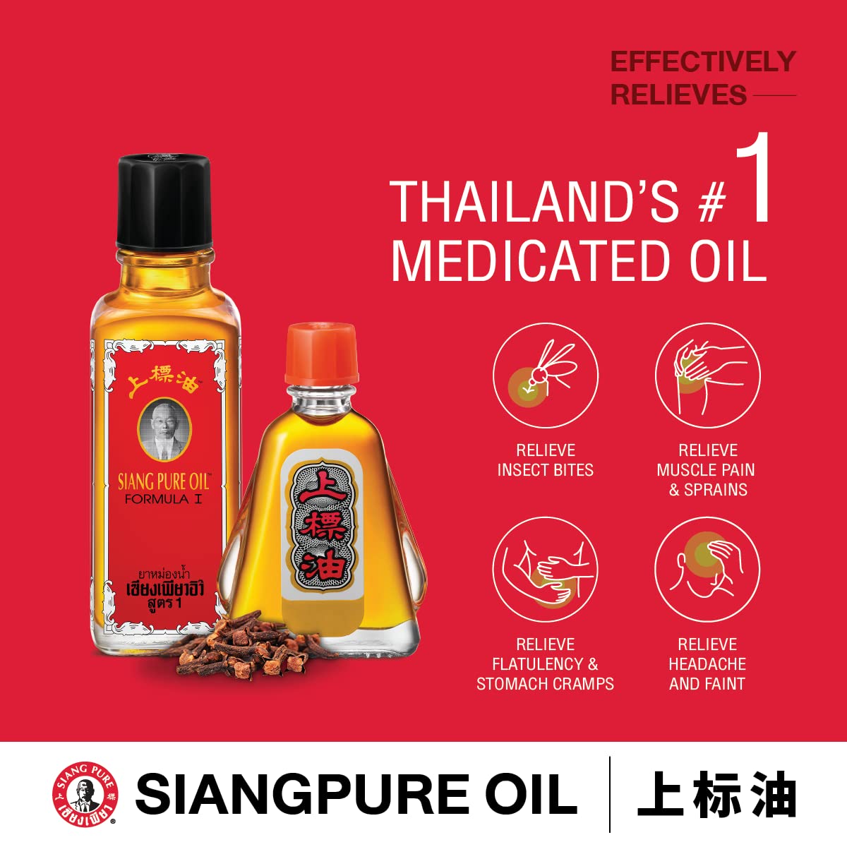 Amazon.com: Siang Pure Oil Original Formula 25 cc (Formula I (Red